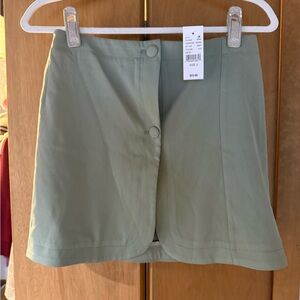 Peppermayo Green Button-Front mini skirt